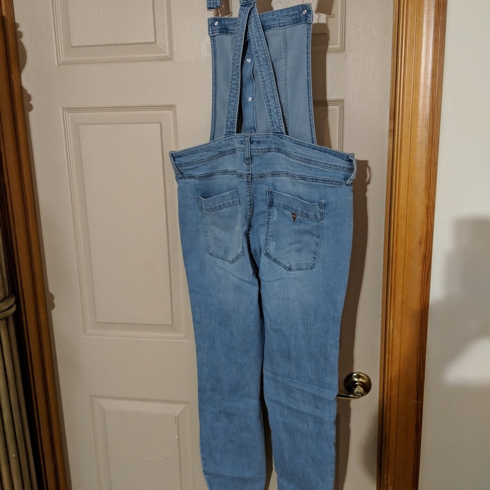 Guess Light Blue Denim Overalls - Picture 3 of 5